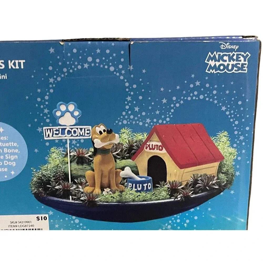 Disney's Mickey Mouse Pluto's Mini Garden Statuette Set,Yard Garden Planter Lawn